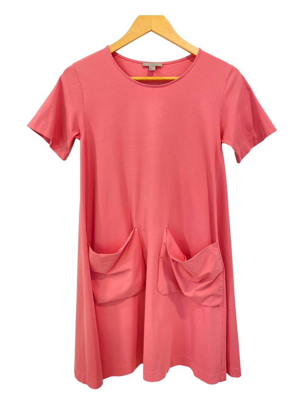 COS Dusty Rose Powder Pink ALine Pocket Dress Size Small Made Portugal oversized